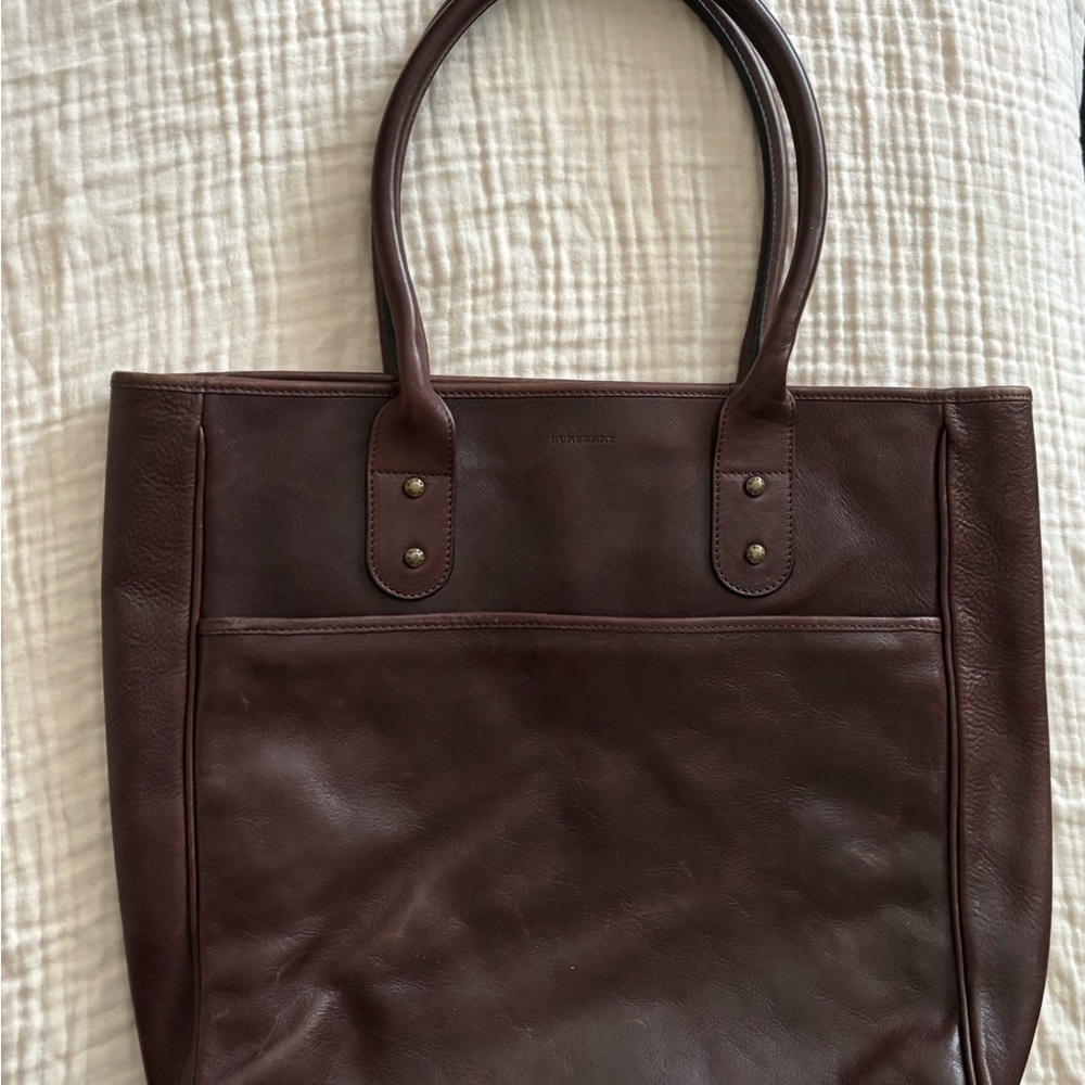 Burberry Vintage Brown Leather Tote